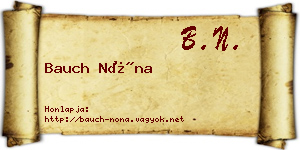Bauch Nóna névjegykártya